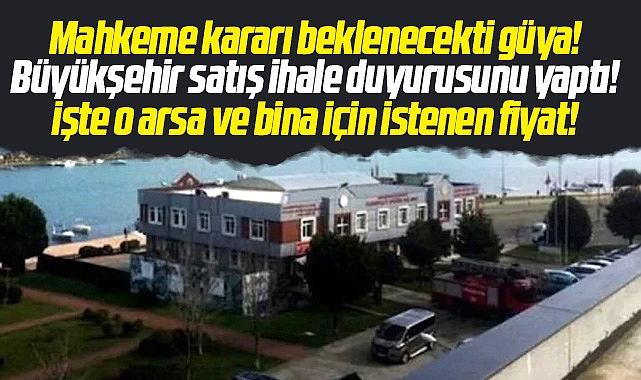 Samsun Büyükşehir Kurupelit teki bina ve arsanın satış ihalesini