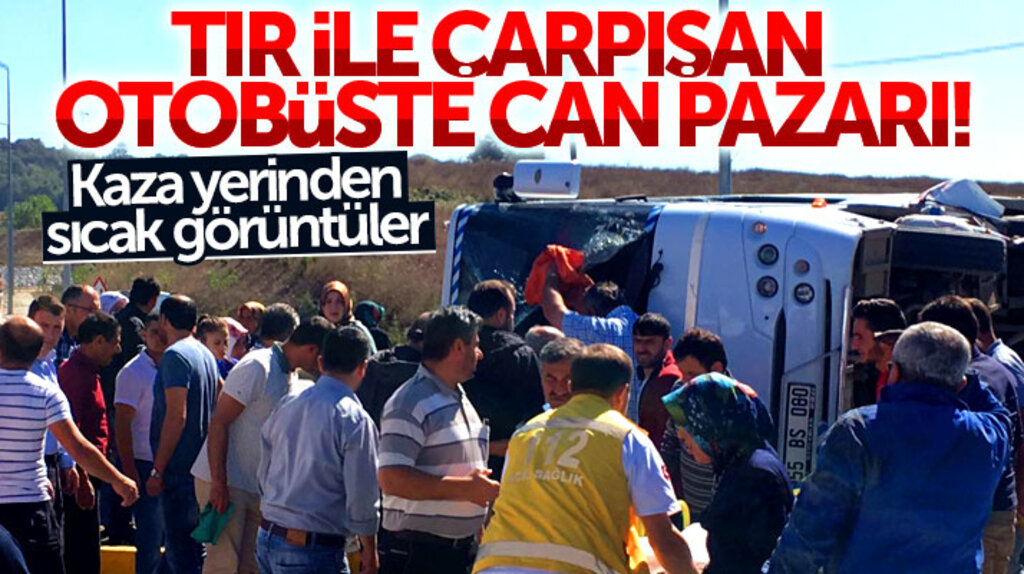 Samsun-Ankara kara yolunda yolcu otobüsü kaza yaptı çok sayıda yaralı var