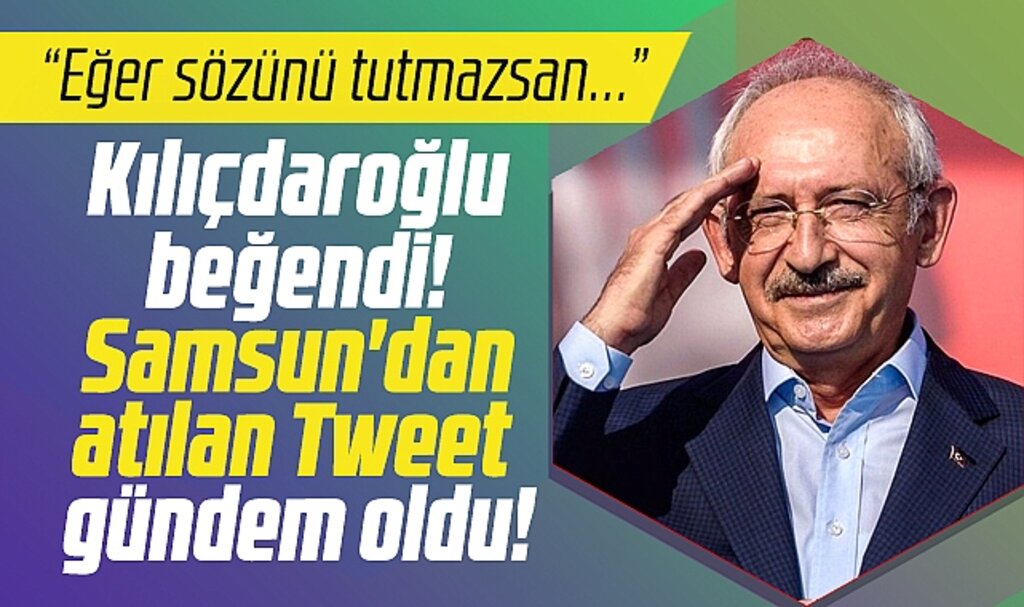 Kılıçdaroğlu Samsun'dan atılan 'İn oradan aşağı eylemi yaparım' tweetini beğendi 