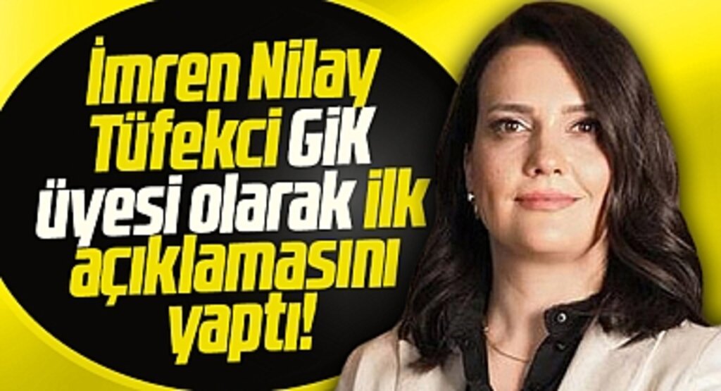 İYİ Parti Genel İdare Kurulu üyesi olan İmren Nilay Tüfekci ilk açıklamasını yaptı