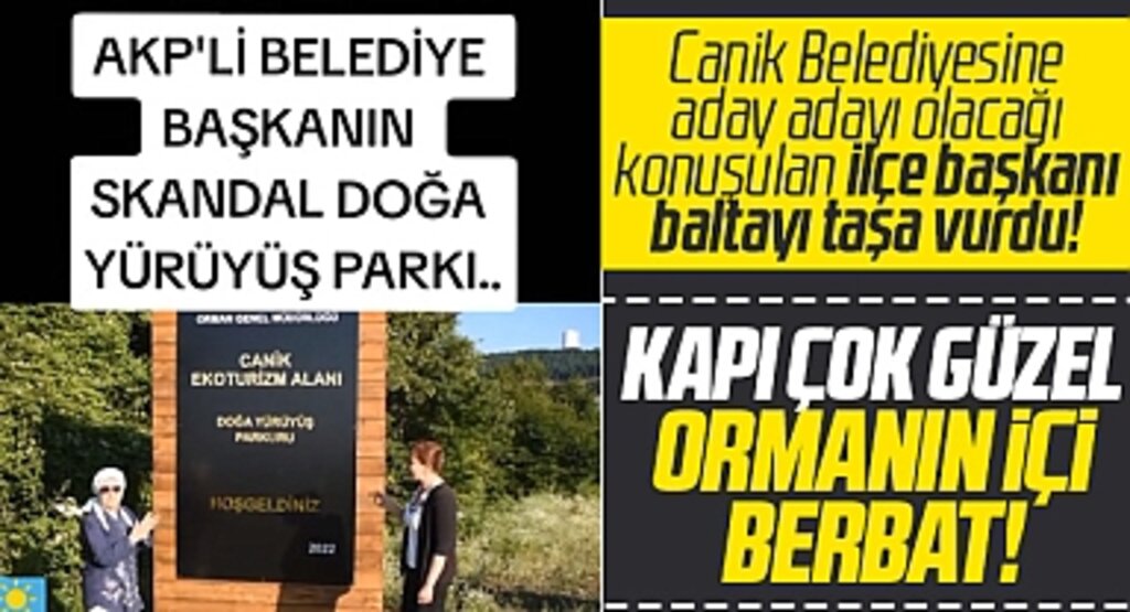 Samsun'da İYİ Parti Canik İlçe Başkanı orman eleştirisinde baltayı taşa vurdu!