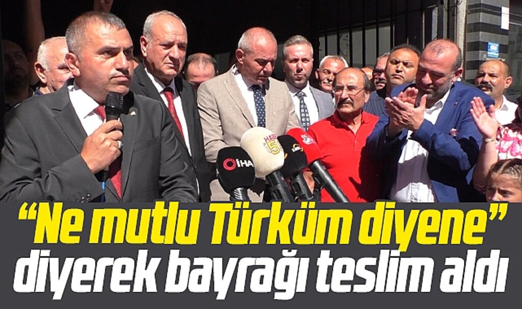 MHP Samsun İl Başkanı olan Mucur ne mutlu Türküm diyerek görevi devraldı