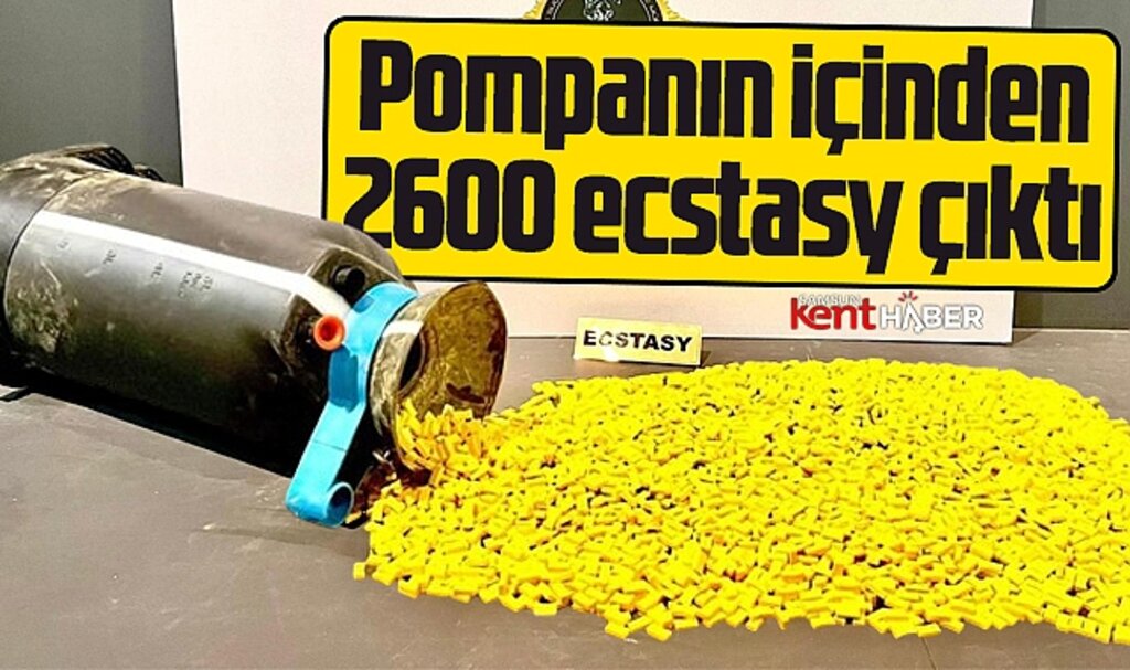 Samsun'da tarım ilaçlama pompasından 2600 ecstasy çıktı