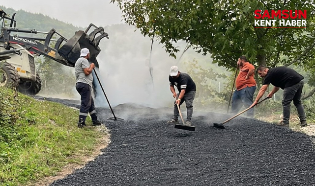 İlkadım Belediyesi 11 kırsal mahallede 71 kilometre yol yaptı