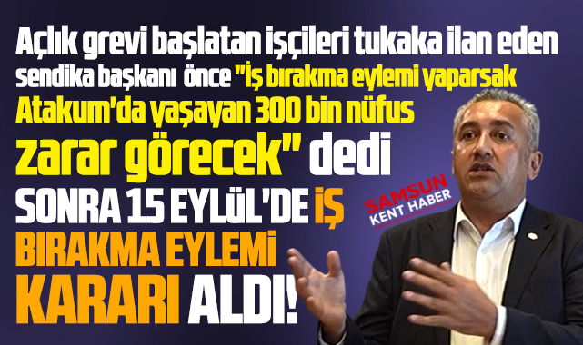 Samsun'da Genel-İş Sendikası Atakum Belediyesinde iş bırakma kararı aldı