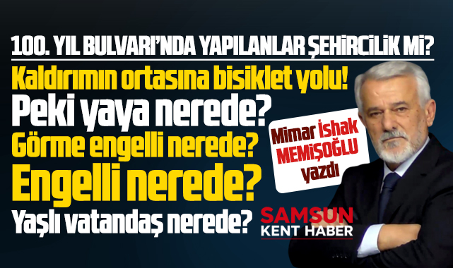 Samsun'da kaldırımın ortasına bisiklet yolu! Peki yaya nerede?