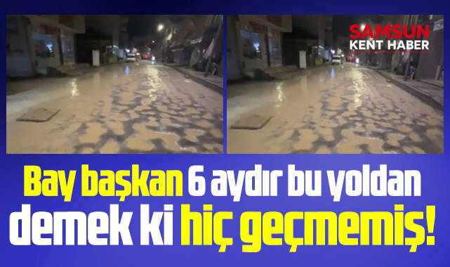 Samsun Asarcık'ta Mehmet Çetin caddesinin hali tepki çekti!