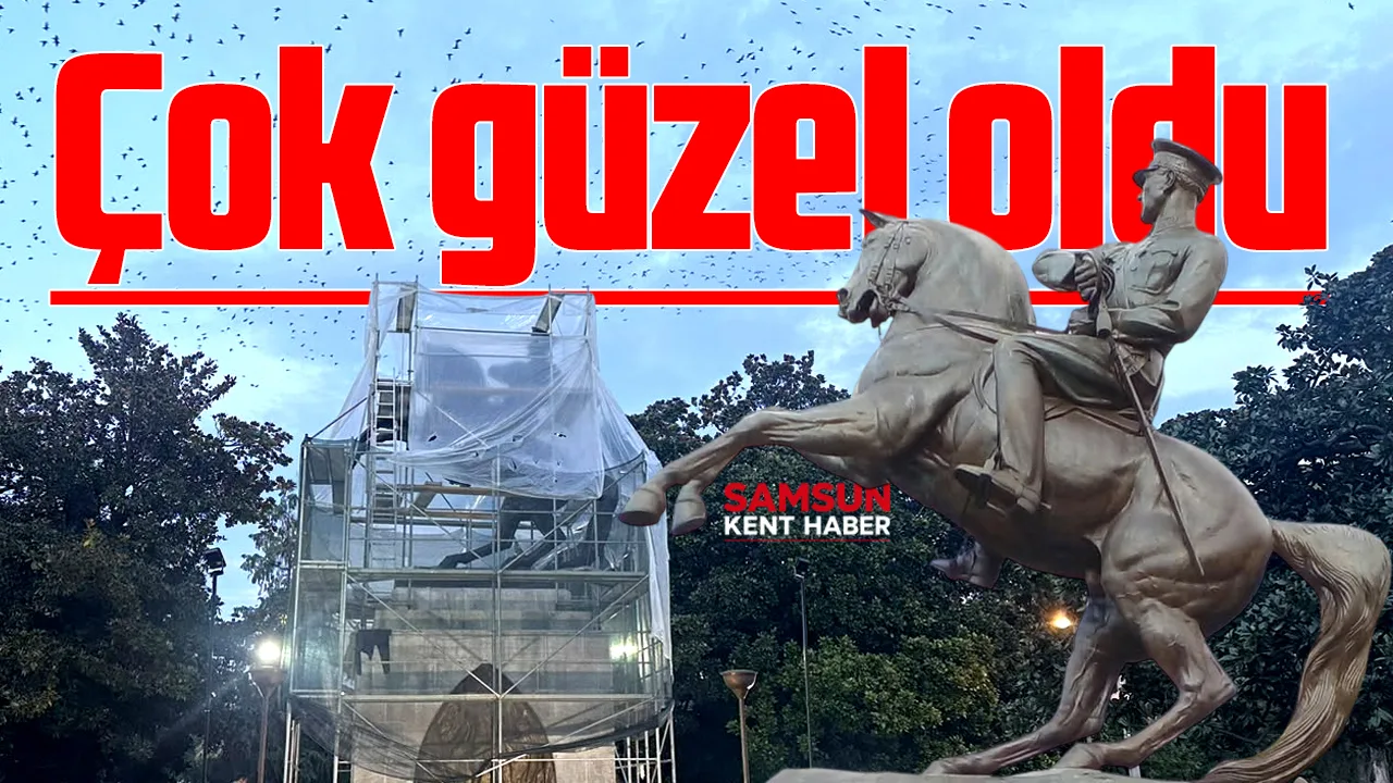 Samsun'da Atatürk Anıtı yenilendi! Çok güzel oldu