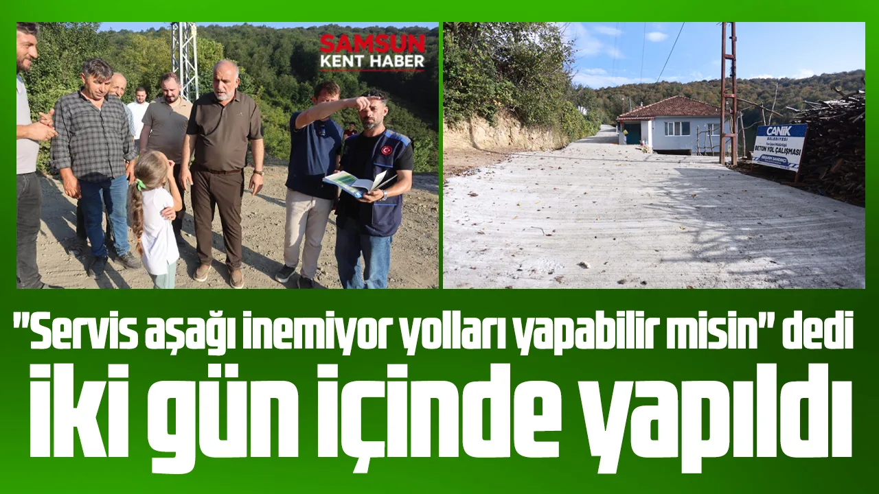 Samsun'da ilkokul öğrencisi başkandan istedi! Yol 2 gün içinde yapıldı!