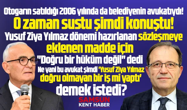 Samsun'da belediye avukatı Yılmaz dönemi yapılan otogar sözleşmesini eleştirdi